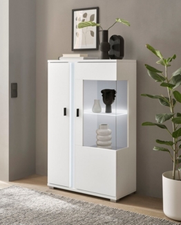 INOSIGN Stauraumvitrine LONG ISLAND (1-St) in moderner Trendfarbe,inklusive senkrechter Beleuchtung,Breite 80 cm