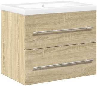 vidaXL 2-tlg. Badmöbel-Set Sonoma-Eiche Holzwerkstoff 3325046