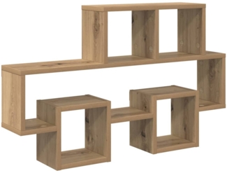 vidaXL Wandregal mit Regal Artisan-Eiche 82 x 15 x 51 cm Holzwerkstoff 875183