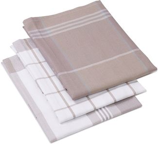 Gözze Geschirrtuch Geschirrtücher, Des. 60058, (Set, 3-tlg), Maß: 50 x 70 cm, Set: 2x kariert und 1x gestreift