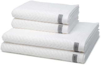 Ross Smart 4 tlg. Frottier-Set - 2 X Handtuch (50 X 100cm), 2 X Duschtuch (70 X 140cm) - 520 g/m2 - Weiß