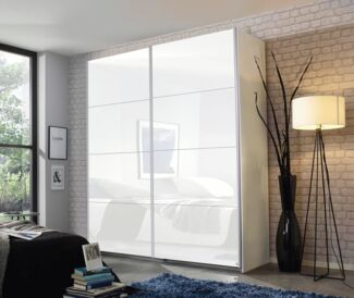 OTTO home Schwebetürenschrank Kleiderschrank Schrank Garderobe Schlafzimmerschrank THANOS (3 verschiedene Ausstattungen BASIC/CLASSIC/PREMIUM (inkl. SOFT-CLOSE) Optional mit Spiegel, Metall-Griffleisten alufarben MADE IN GERMANY