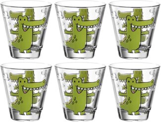 Leonardo BAMBINI Kinderbecher Krokodil 215ml 6er Set