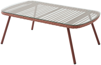 Vente-unique - Garten-Beistelltisch - Polyrattan - Terracotta - LOUSINI von MYLIA