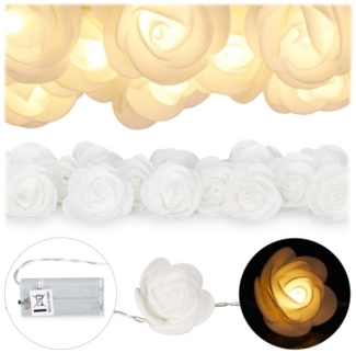 4x Rosen Lichterkette weiß 10030112