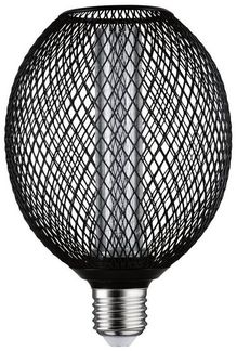 Paulmann 29087 Metallic Glow Edition Standard 230V LED Globe E27 Spiral 4,2W 200lm 110mm Schwarz Metall 1800K