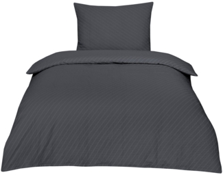 Betz Bettwäsche Seersucker 2tlg. Garnitur Set mit Reißverschluss, Baumwolle, 2 teilig, 100% Baumwolle