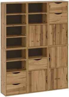 vidaXL Beistellschränke 6 Stk. ODDA 40x24x79 cm Massivholz Kiefer 3365354