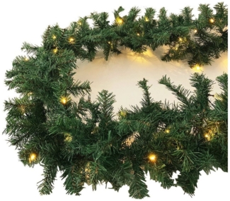Mojawo Lichtervorhang XL LED Tannengirlande Weihnachtsbeleuchtung 540cm mit 70 LED
