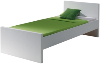 Einzelbett Karima 210x96x77 Kinderbett MDF Weiß