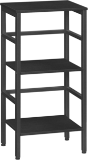 HOOBRO Leiterregal Standregal 3 Ebenen Bücherregal Schwarz Industriestil 40 x 30