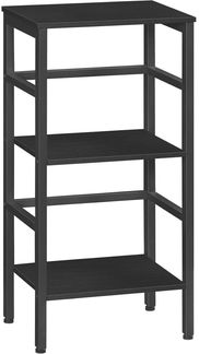 HOOBRO Leiterregal Standregal 3 Ebenen Bücherregal Schwarz Industriestil 40 x 30