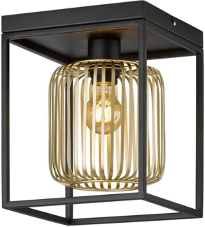 Fischer & Honsel 21294 Deckenleuchte Caydo 1-flammig schwarz goldfarben E27