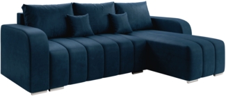 Ecksofa Kojos (Manila 26), blau, beidseitig montierbar