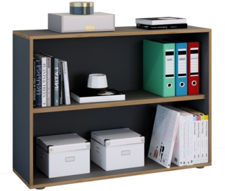 VCM Büroregal & Bücherregal Salia 920711 Anthrazit H. 74 x B. 100 x T. 33 cm