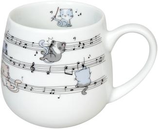 KÖNITZ Kuschelbecher LOVELY CATS - Musical - 400 ml aus Porzellan / Motivtasse