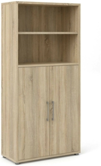 Dmora Kommode Saotome, Wohnzimmerbuffet, Wohnzimmer-Sideboard, Moderne Küchen-Speisekammer, 89x40 h186 cm, Eiche