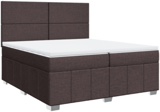 vidaXL Boxspringbett mit Matratze Dunkelbraun 200x200 cm Stoff 3291771