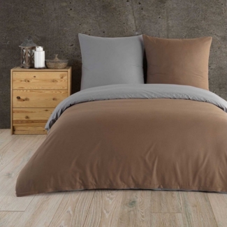 Buymax Bettwäsche Wendebettwäsche, Renforcé, 2 teilig, Premium 100% Baumwolle Bettbezug-Set 135x200 cm mit Reißverschluss