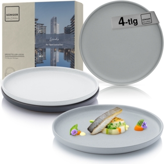 SÄNGER Steingut Speiseteller Leeds 4 teilig