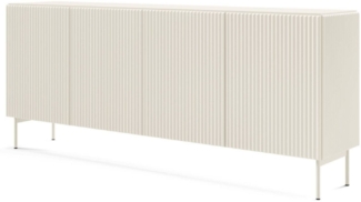 yourhouse24 Kommode Muti 4D 195 x 81 x 40 cm Kaschmir, Schwarz