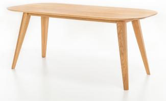 Esstisch Olavi 21 Eiche natur geölt 160x90 cm Massivholztisch oval