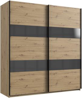 Kleiderschrank >Altona1< (B/H/T: 180x198x64 cm) in Artisan-Eiche-Nachbildung