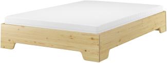 Erst-Holz Stapelbett 120x220 großes Gästebett mit wählbarem Zubehör V-60. 56-12-220 inkl. Rollrost und Matratzen