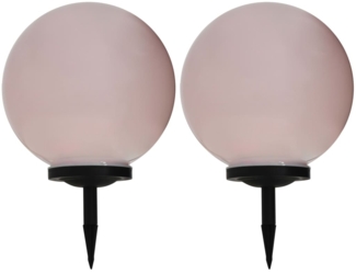 Außen-Solarlampen 2 Stk. LED Kugel 40 cm RGB 277128