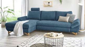 Ecksofa Skalm in blau 284 cm