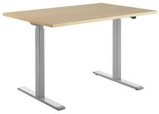 Topstar Sitz-/Steh-Schreibtisch, (B)1.600 mm elektr. höhenverstellbar Grau