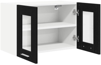 vidaXL Hängeschrank mit Tür Riga Schwarz Eichen-Optik 60 x 31 x 40 cm 884212