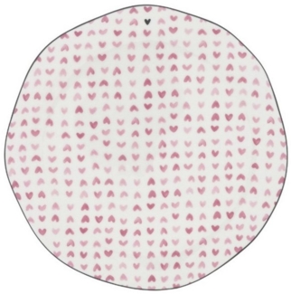 Bastion Collections Frühstücksteller Hearts all over, Spülmaschinengeeignet