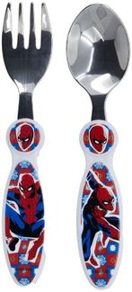 Spiderman Kinderbesteck Set 2-teilig – Löffel & Gabel mit Motivgriffen