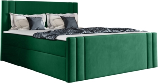 Boxspringbett Harlon, Grün, 160x200 cm