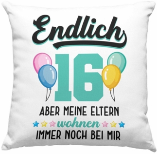 Trendation Dekokissen Trendation - 16. Geburtstag Geschenk Kissen Jungen Mädchen Geschenkide