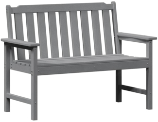 vidaXL Gartenbank mit Kissen Hellgrau 120 x 59 x 88cm Plastik 42006603