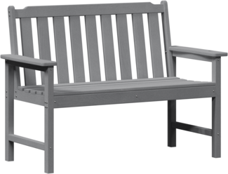 vidaXL Gartenbank Hellgrau 120 cm HDPE 42006603