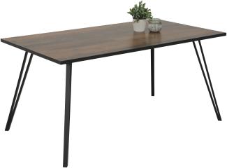 Esstisch >Tino< in Oldwood aus Holzwerkstoff - 160x76x90cm (BxHxT)