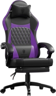 Dowinx Gaming Stuhl Racing Gamer Stuhl Lendenwirbelstütze Lila