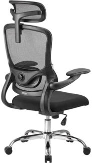 Ergonomischer Bürostuhl mit verstellbarer Kopfstütze, Armlehnen, Lordosenstütze