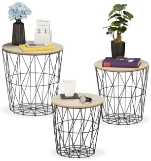 Korbtisch 3er Set