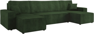 Ecksofa Kobaro U Cord (Farbe: Poso 14)