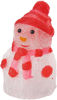 LED-Acryl-Schneemann 24x15cm Winterdeko Weihnachtsdeko Weihnachtsfigur Dekofigur