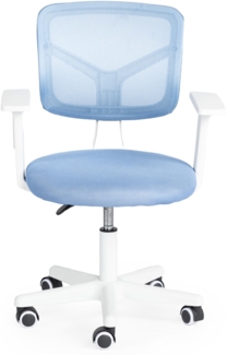 FurnitureR Home Office Stuhl Ergonomischer justierbarer Höhen Drehbarer Computer Executive Stuhl Bürostuhl mit Armlehnen für Home Office Arbeitszimmer, Blau