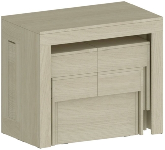 Dmora Tisch- und Stuhlset Auditore, Mehrzweckkomposition, Set mit Konsole und 2 ausziehbaren Bänken, 100 % Made in Italy, 66 x 25 x 45 cm, Olmo