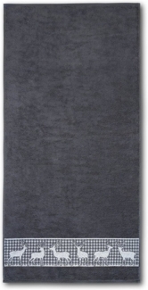 Dyckhoff Gästehandtuch Dyckhoff Gästetuch 'Hirschparade' 30x50 cm