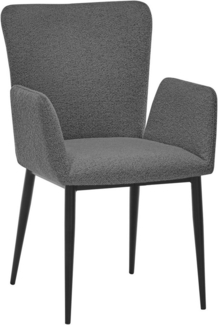 Armlehnstuhl STUTTGART, Grau, 58 x 86 x 62 cm, Vierfußgestell