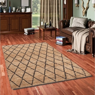 Pergamon Sisalteppich Naturfaser Teppich Jute Salsa Rauten, Rechteckig, Höhe: 11 mm
