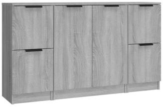 Sideboards 3 Stk. Grau Sonoma Holzwerkstoff [3115850]
